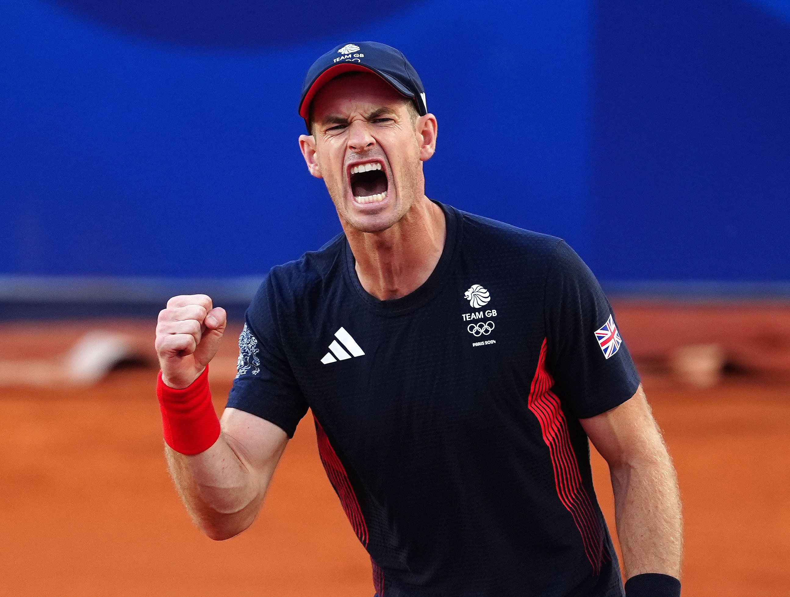 Great Britain’s Andy Murray reacts after he and doubles partner Dan Evans came back to defeat Japan’s Taro Daniel and Kei Nishikori in a second-round match at the Olympics on July 28. <a href="https://www.cnn.com/sport/live-news/paris-olympics-news-2024-07-28#h_f94470e3d0fbb81377b941341ccb1f91">They fought off five match points</a> to win 2-6, 7-6, 11-9. Murray has said he will retire after the Games.