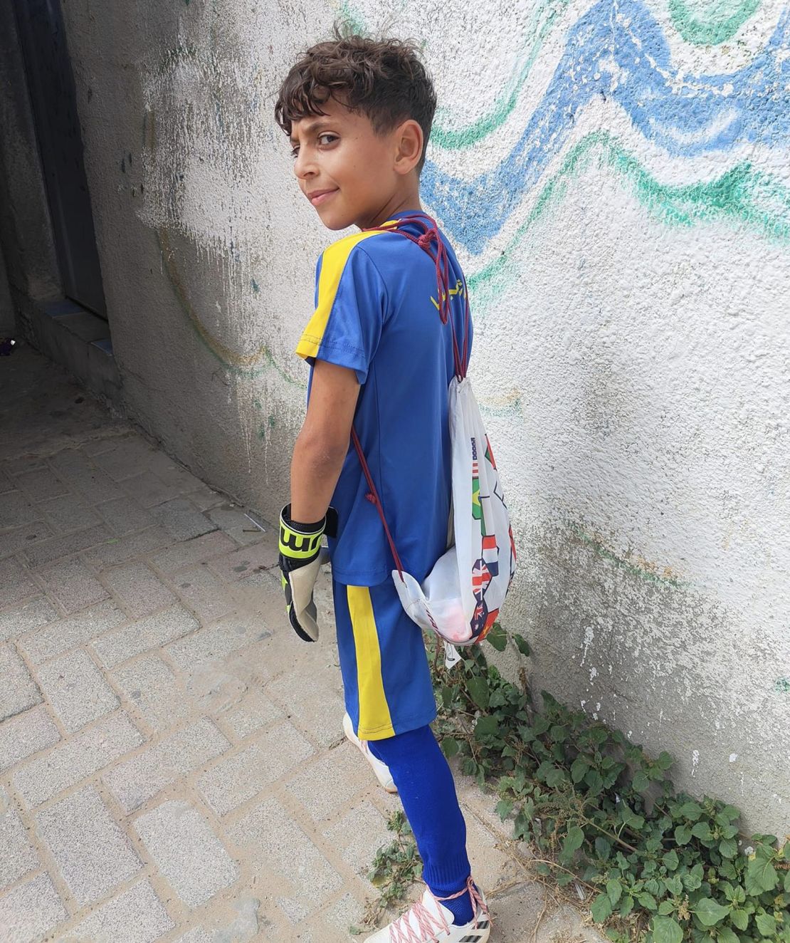 Hani Almadhoun's nine-year-old nephew Omar, who dreamed of being a soccer player.