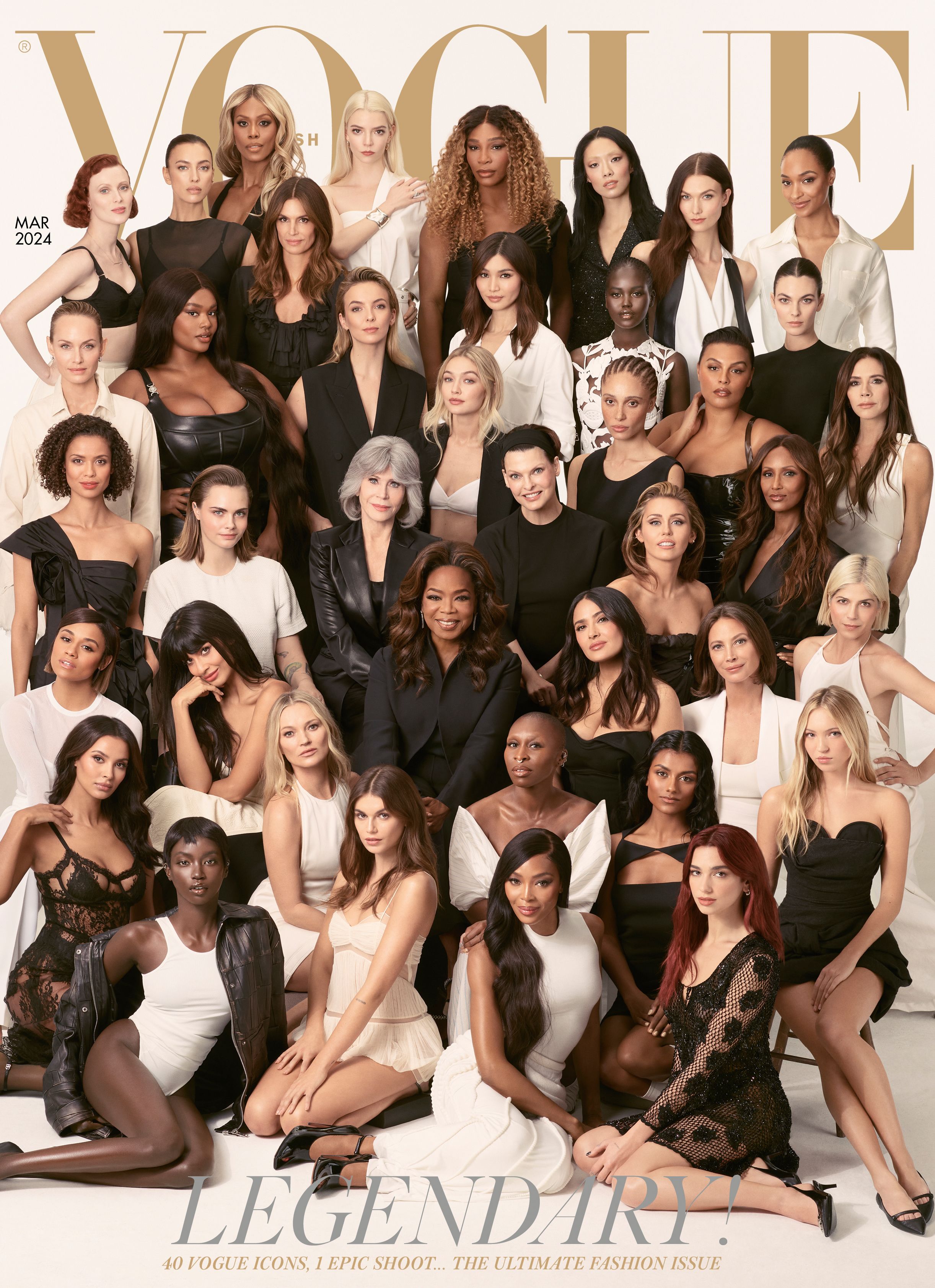 Forty previous cover stars return for Enninful’s final issue.