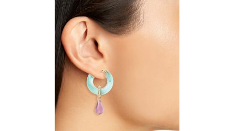 Open Edit Nuget Drop Set of 2 Resin Hoop Earrings