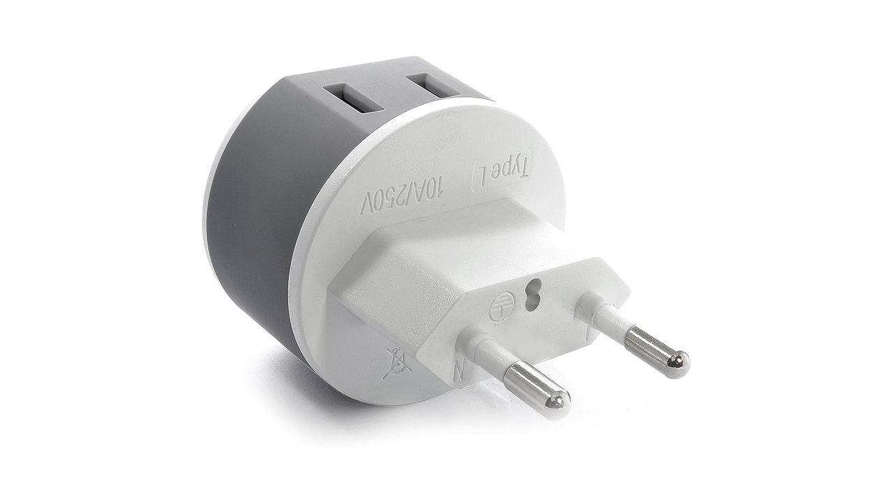 A photo of the OREI European Power Plug Adapter