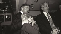 Donald Trump and his kids, Eric and Ivanka Trump, are seen with Jeffrey Epstein at the Harley Davidson Cafe opening in New York in 1993.
