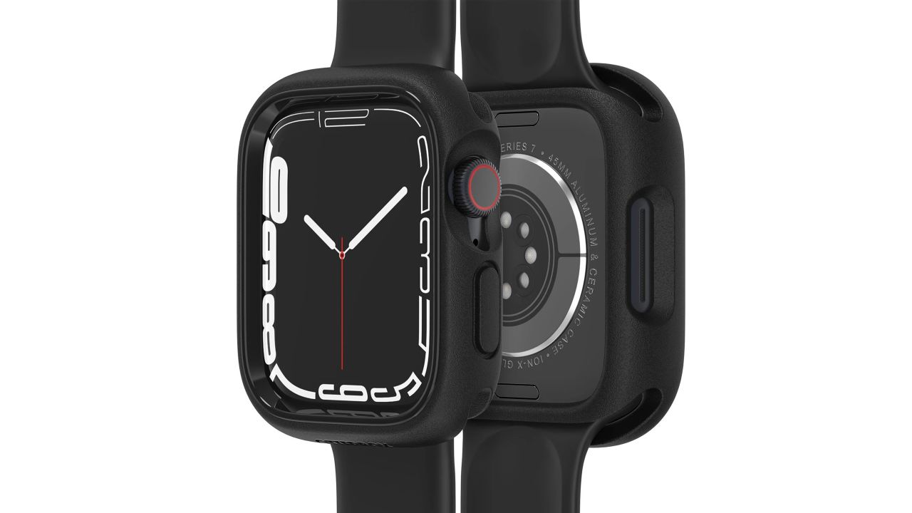 otterbox exo edge apple watch case in black