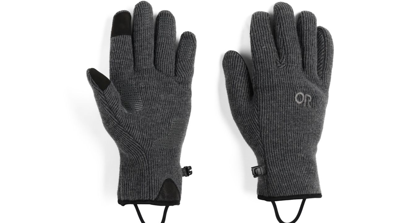 Outdoor Research Flurry Sensor Gloves in grey.