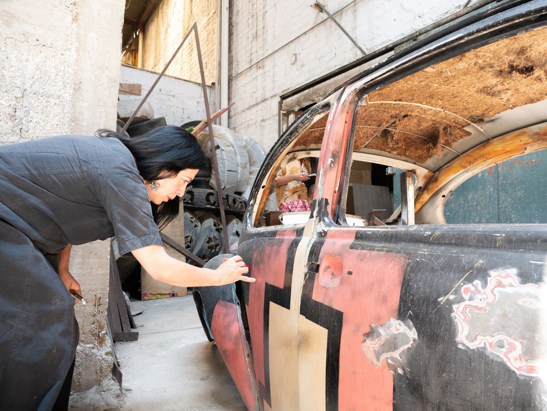 Famous Mexican visual artist, Betsabeé Romero designs her latest project - a bridge comprising five Beetles - currently on show at the Museo de Arte Moderno in Mexico City.