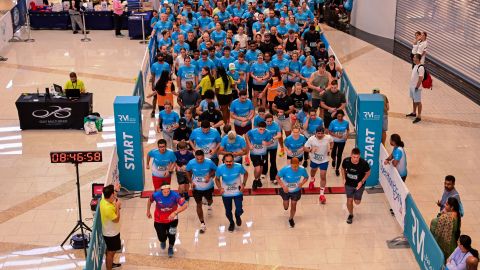 Abu Dhabi's Reem Mall Indoor Run Series featuring 1 race per month from June to September.