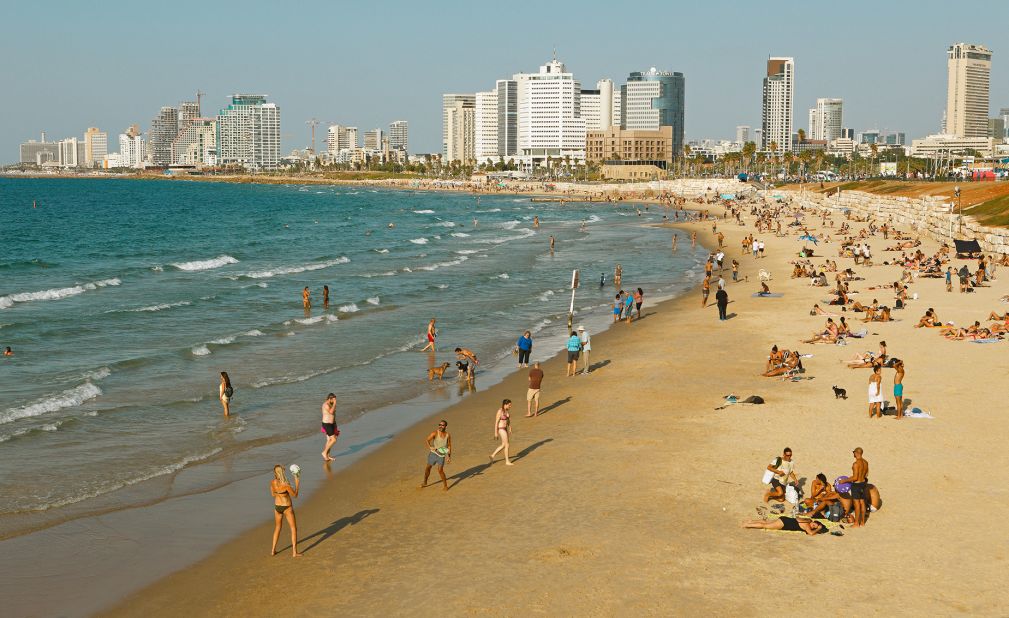 <strong>5. Israel: </strong>Israel has been in the top 10 since 2022. The score is based on the average of three years of life evaluations. The latest was collected after the October 7 Hamas attack but before much of the subsequent warfare. Pictured: Tel Aviv