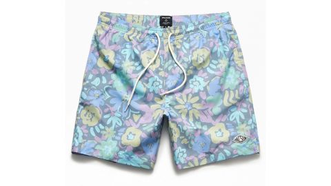 PacSun Recycled Pastel Flower 17” Swim Trunks