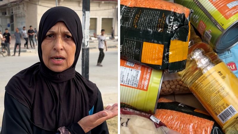 Video: Palestinians in Gaza show CNN what’s inside their aid boxes