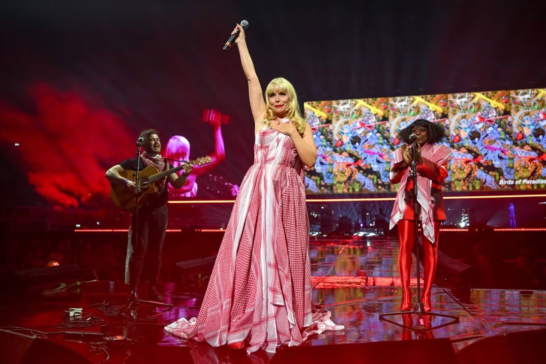 Paloma Faith performs on stage during the "Together For Palestine" concert on Wednesday, September 17 in London, England.