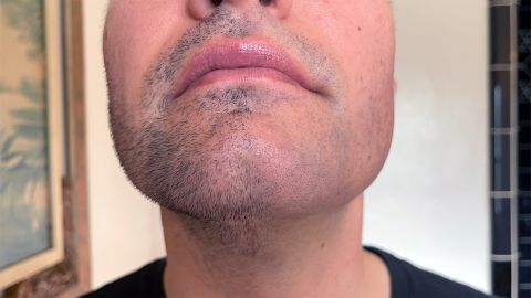 We tested each razor initially with a three-day beard. Here, the Panasonic Arc5 makes short work of the growth, giving us a close, clean shave.