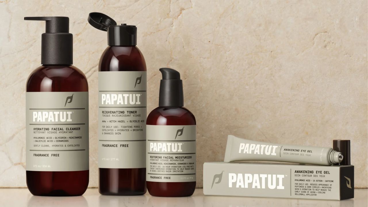 Papatui four-step skin care routine with cleanser, toner, moisturizer and eye gel