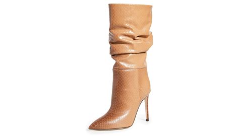 Paris Texas Python Print Slouchy Stiletto Boots