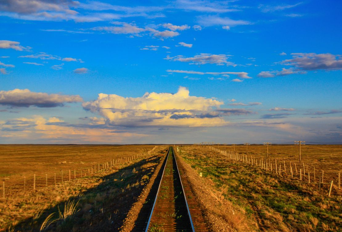 Wide open spaces await travelers who climb aboard the Trans-Mongolian Railway.