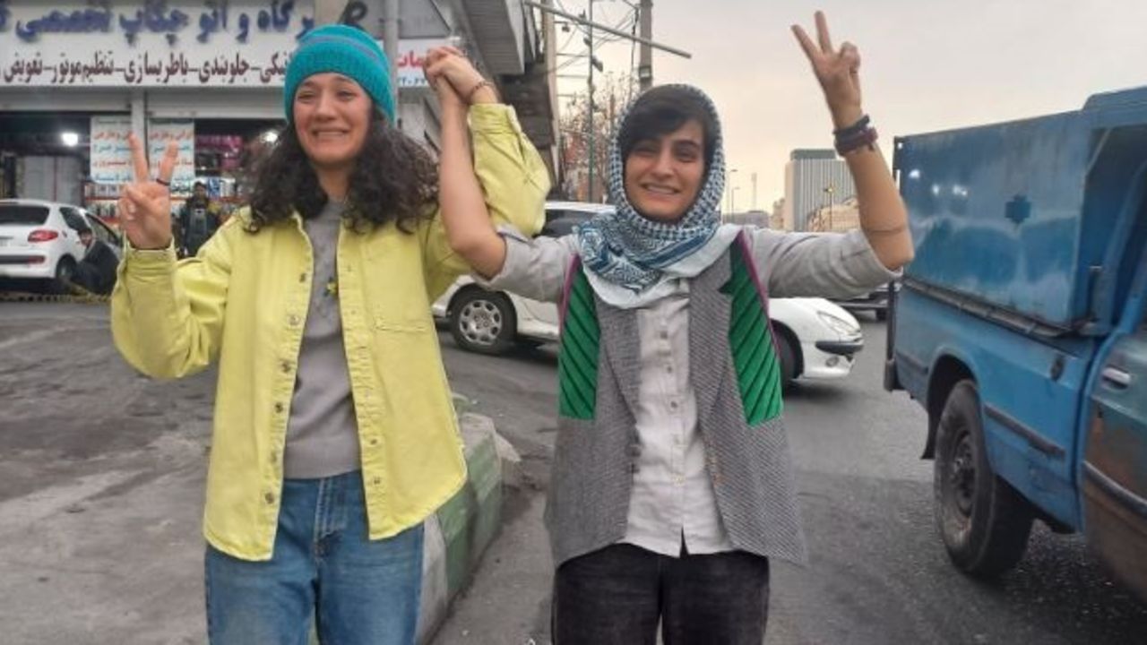 Journalists Niloufar Hamedi and Elaheh Mohammadi in a photograph posted by her Elaheh's sister on social media