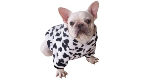 Didog Puppy Halloween Costume Cow Spotted Winter Coat