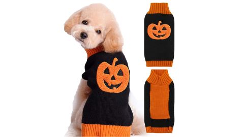 DOGGYZSTYLE Dog Halloween Costumes Pumpkin Pet Sweater