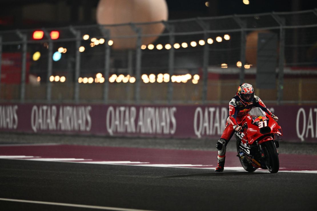 Pedro Acosta rides during practice ahead of the Qatar GP.