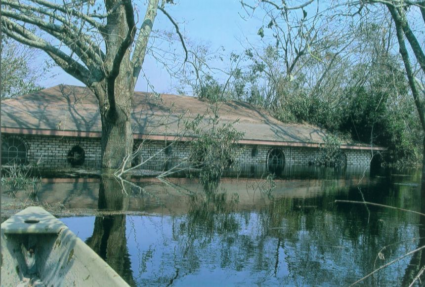 Martin’s former home in Phoenix, Louisiana, in Plaquemines Parish, after Hurricane Katrina.