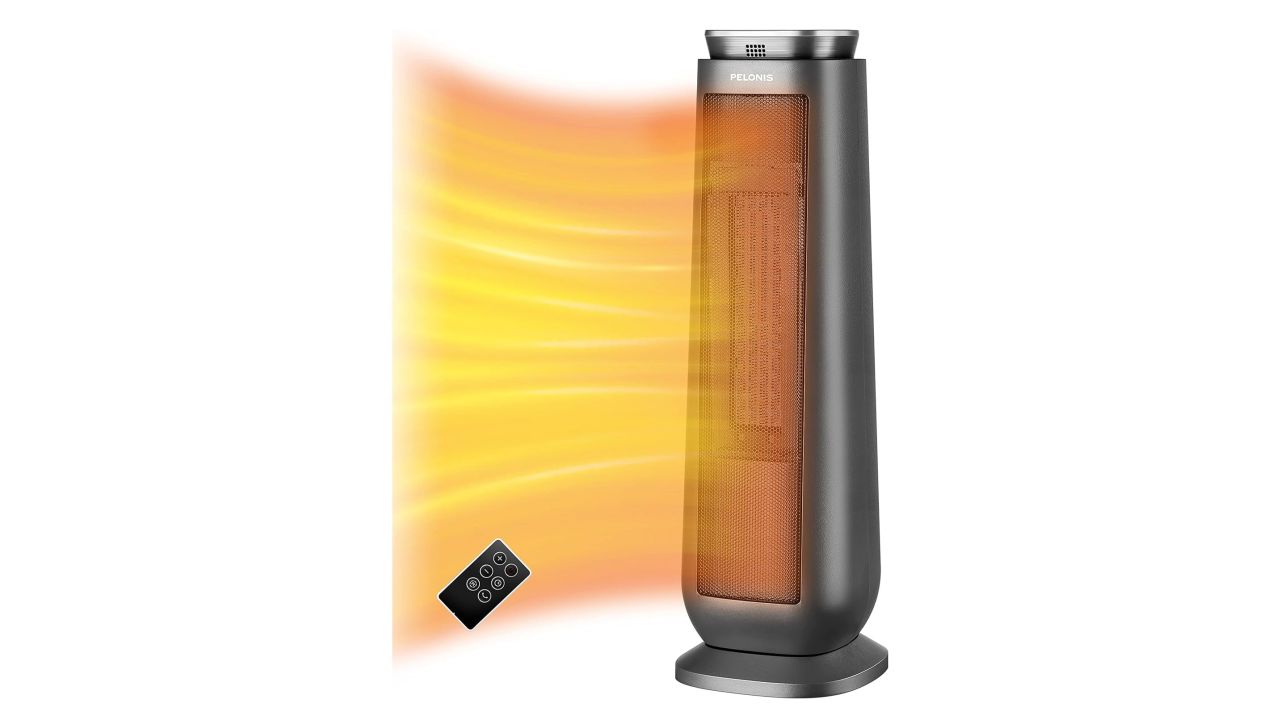 Pelonis Ceramic Tower Space Heater product image with a white background