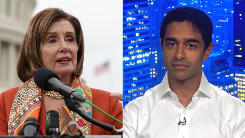 Saikat Chakrabarti and Nancy Pelosi