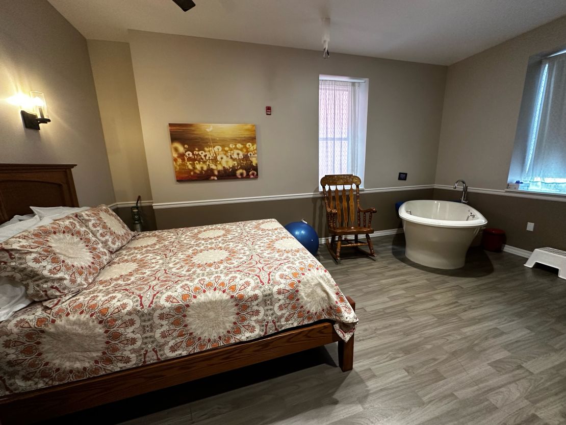 The Meadow Room is one of the three birth rooms at the Midwife Center, the only freestanding birth center in western Pennsylvania. Clients come from central Pennsylvania, West Virginia and Ohio to deliver their babies at the center.