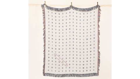 Personalized Word Search Throw Blanket.