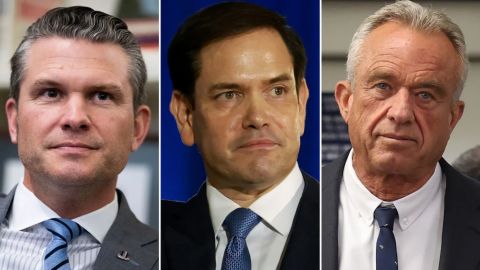 Pete Hegseth, Marco Rubio y Robert F. Kenndy Jr.