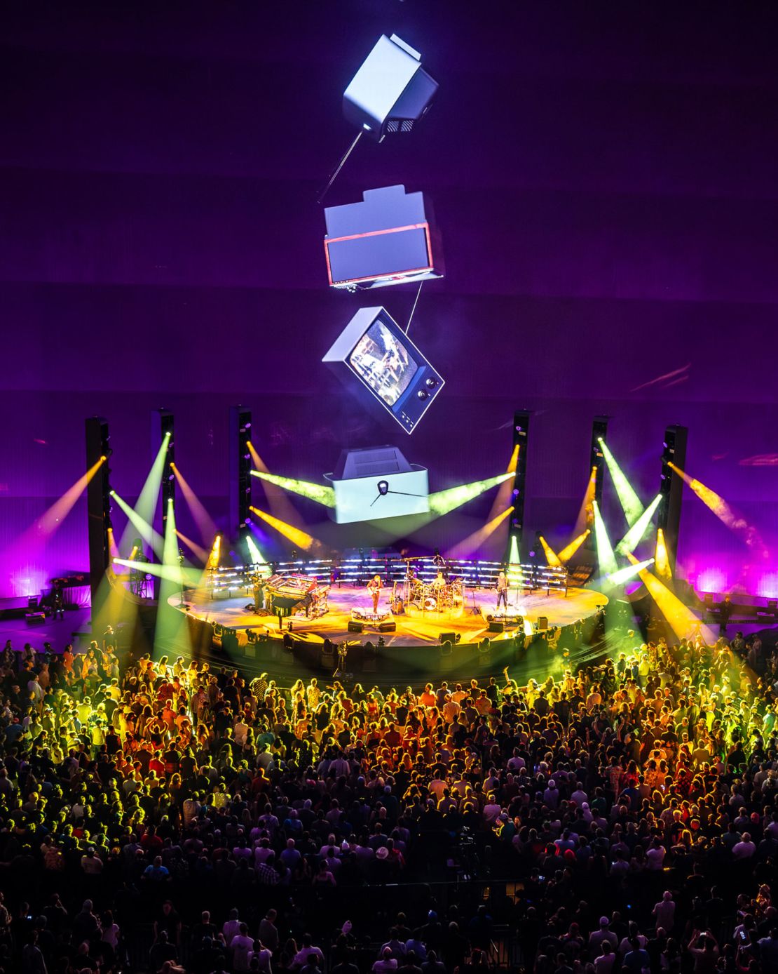 Phish performing Thursday at Sphere.  “I could see the audience so clearly," bandleader Trey Anastasio said after.