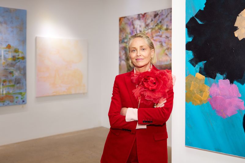 Sharon Stone debuts new art exhibition | CNN