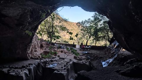 Inside view of the 
Taforalt Cave in Morocco