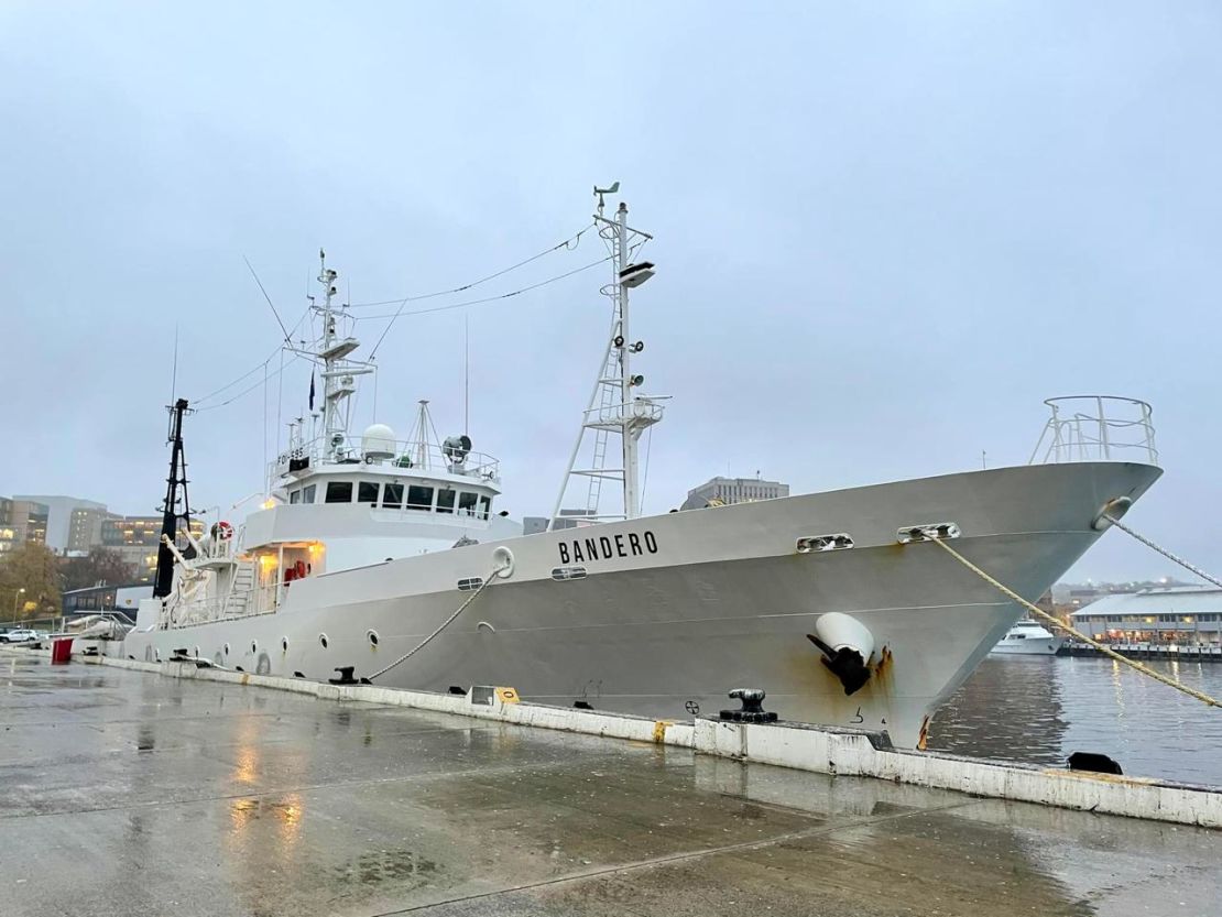 The Bandero, a former Japanese fisheries vessel that anti-whaling activists will use to take on Japanese whalers, if they return to the Antarctic.