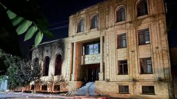 Photos show the aftermath of attacks at a synagogue in Derbent, Dagestan on June 23, 2024.