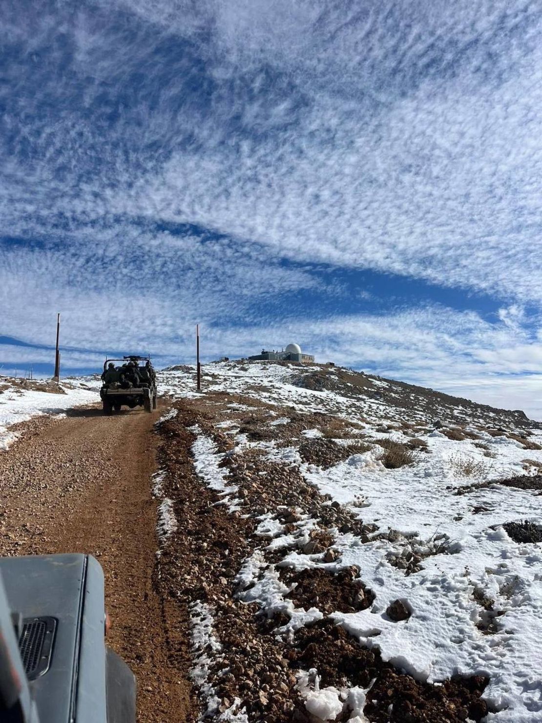 Israeli military forces on Mount Hermon on Sunday.