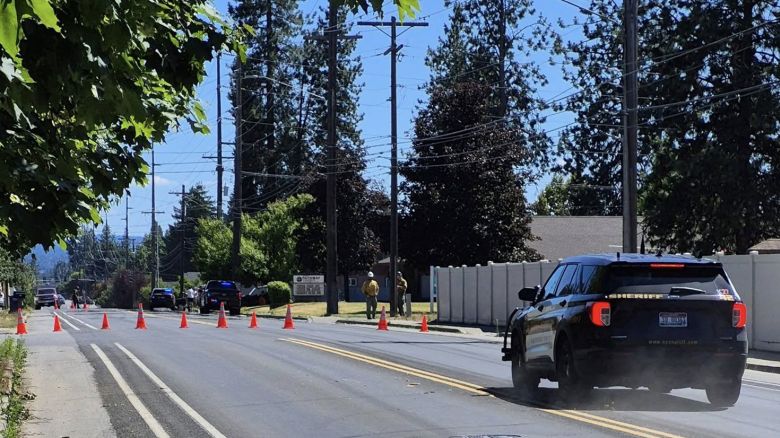 Law enforcement respond to a shooting in Coeur d’Alene, Idaho, on Sunday, June 29.