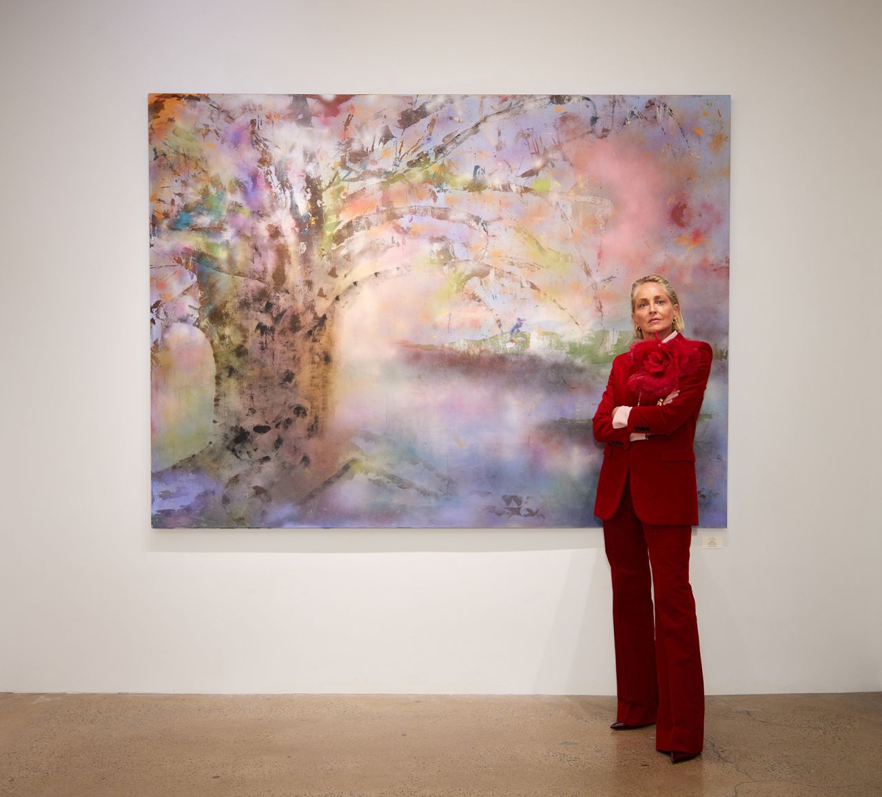 Stone poses with her work "Bayou."