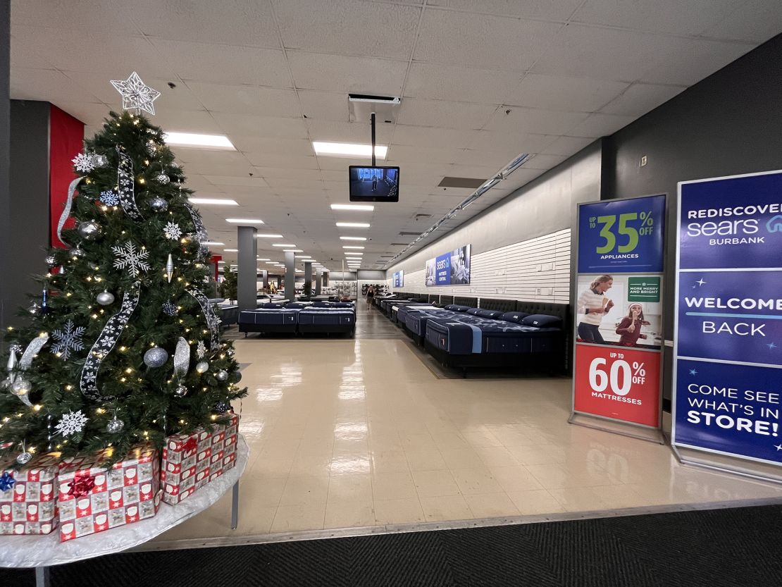 The ground floor entrance of the reopened Sears store in Burbank, CA, on December 1.