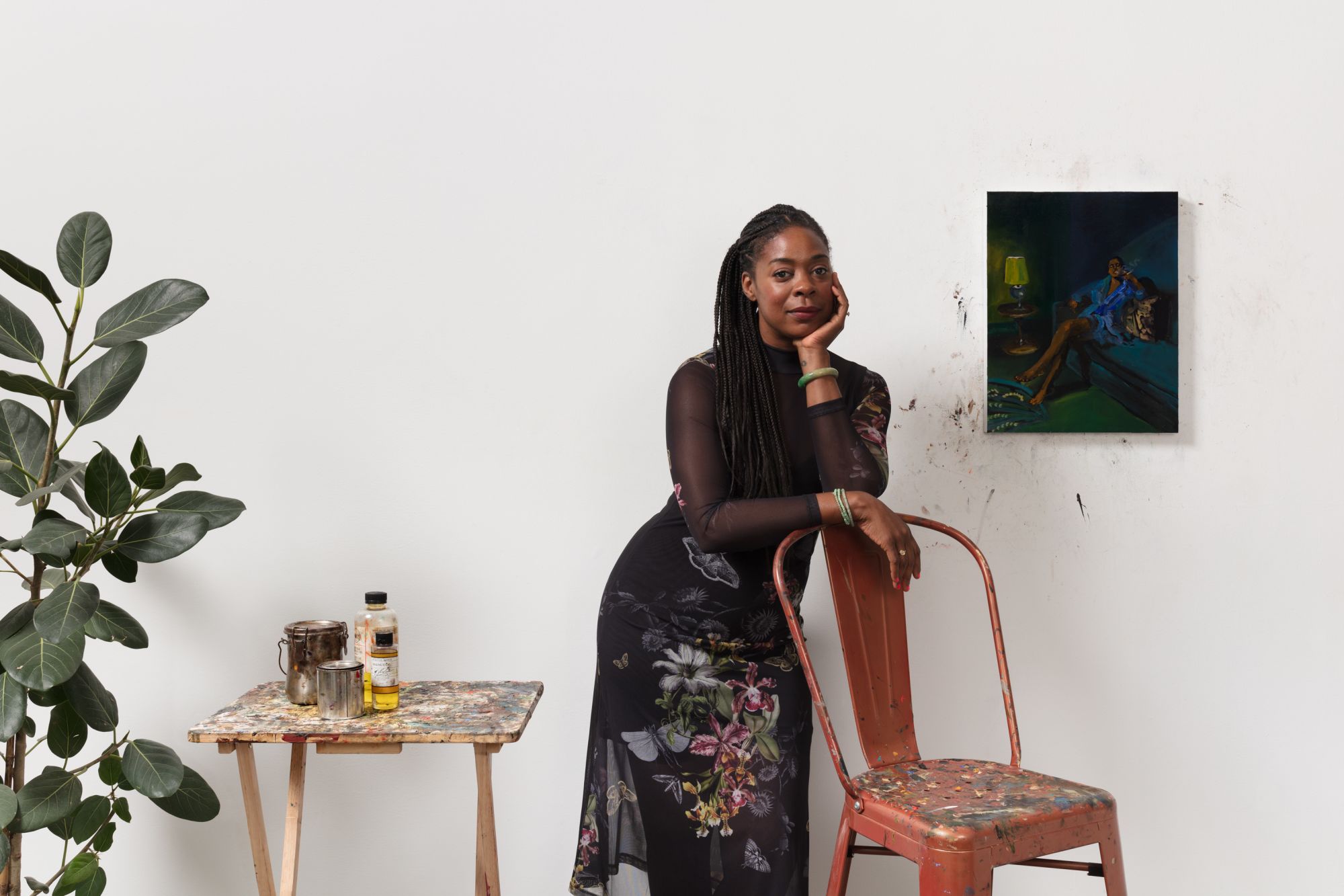 Danielle Mckinney poses next to one of her "ladies."