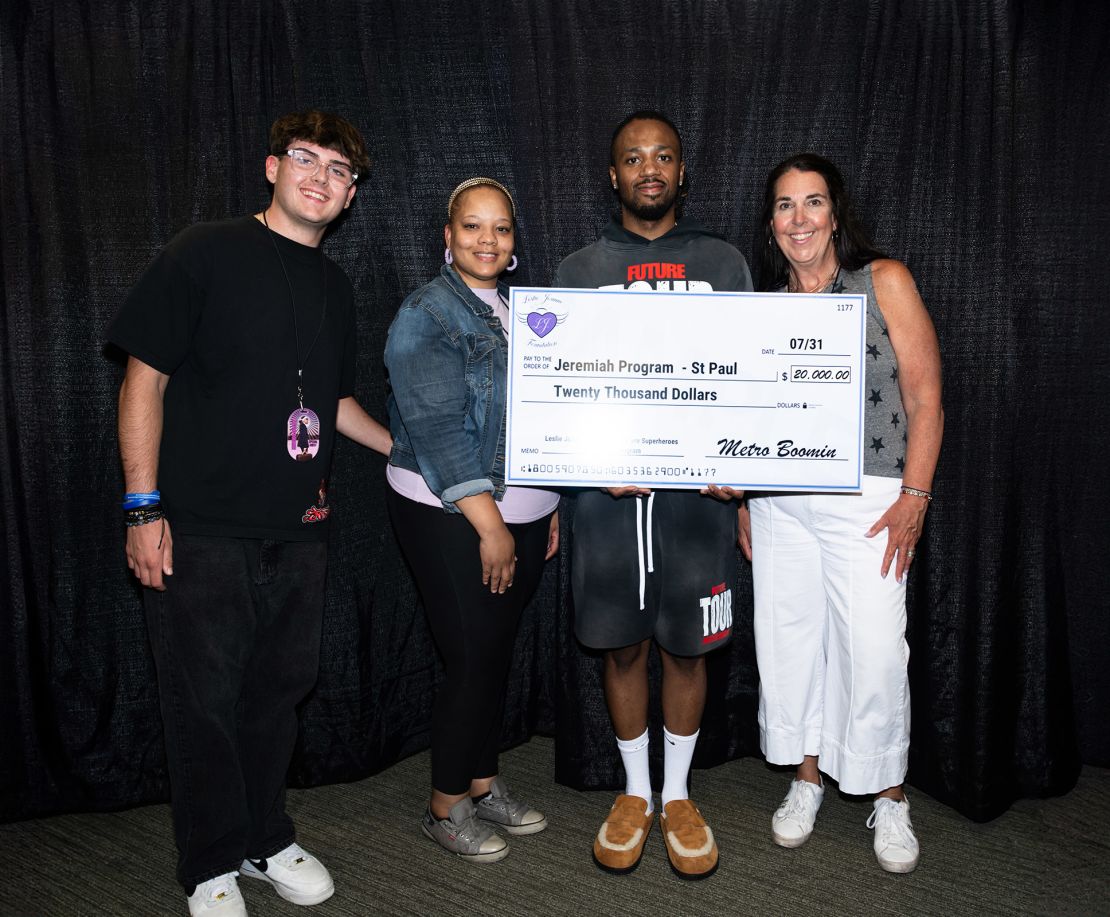 Metro Boomin, second from right, St. Paul, July 31, 2024.