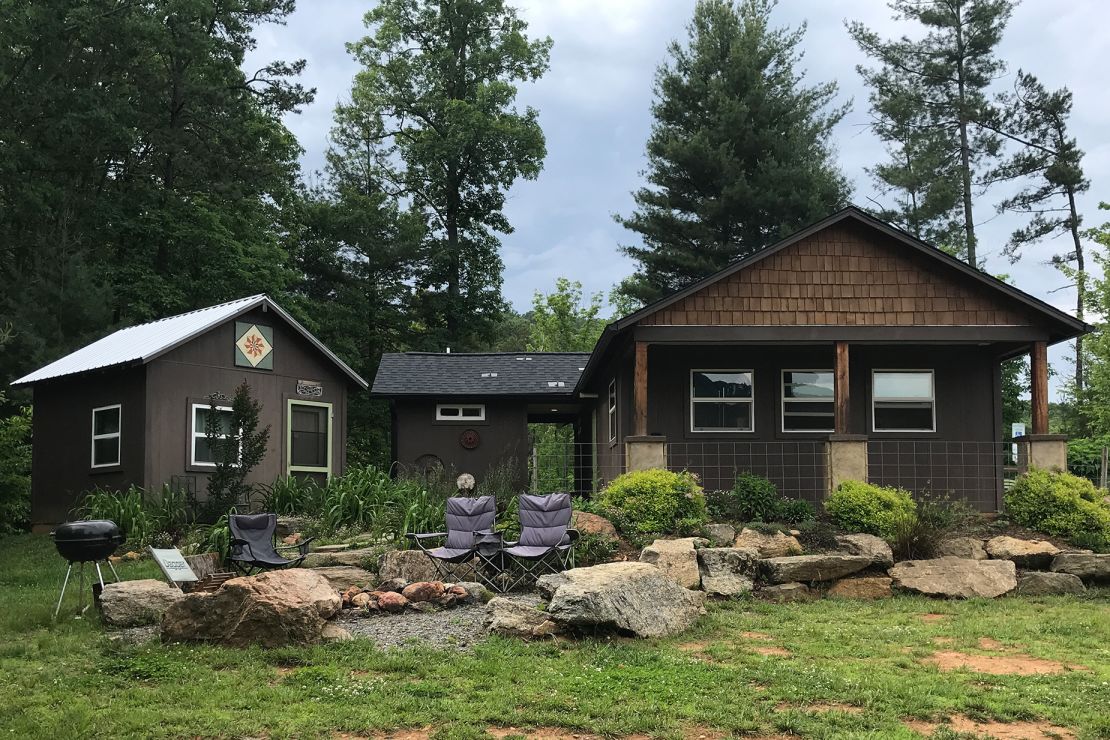 Hill stayed on Franny's Farm outside of Asheville several years ago. It's home to a number of tiny-house rentals.