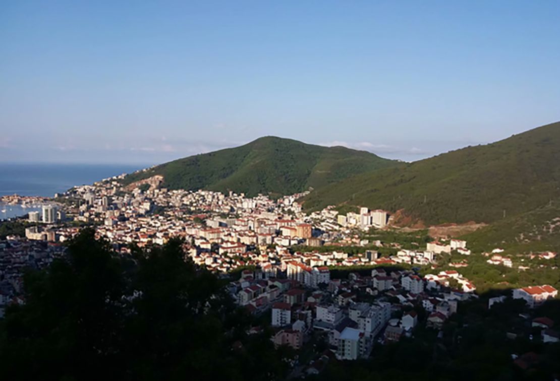 Budva, Montenegro, was one of the European towns Li biked through.