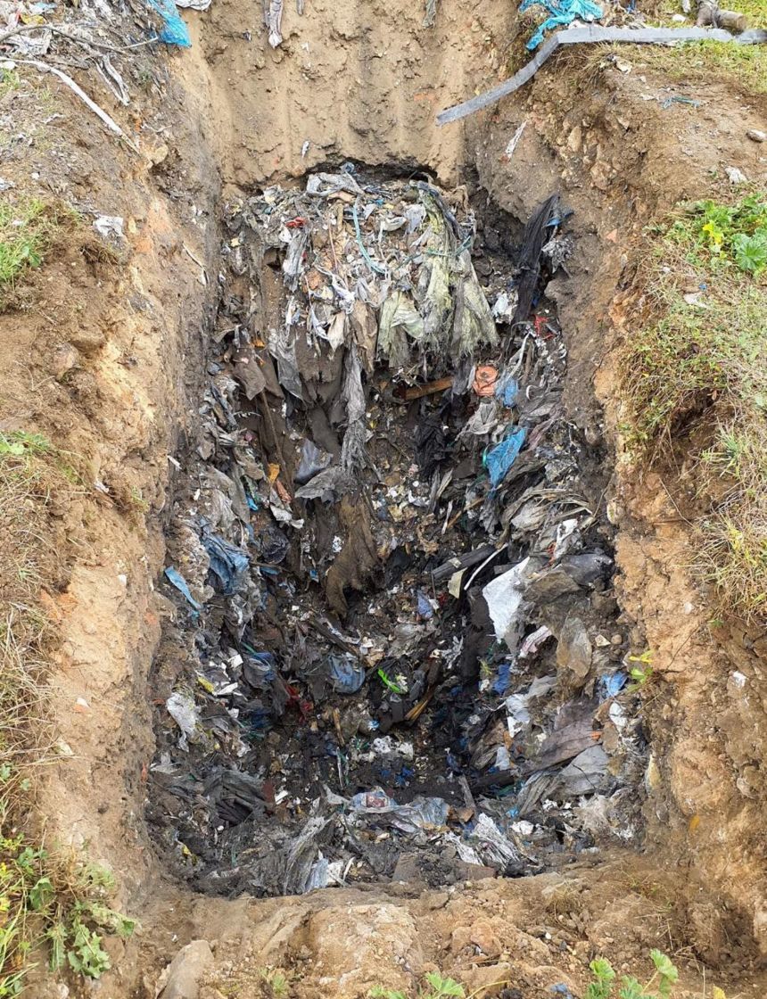 Engineering company Geo-Environmental Services dug trenches in the landfill and discovered a mix of household, commercial and industrial waste.