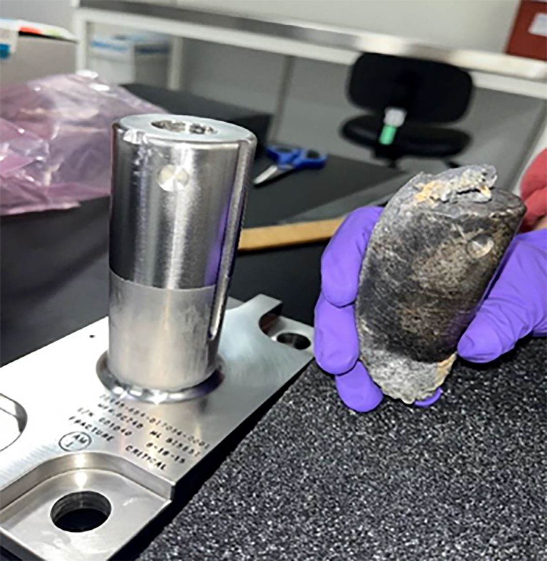 The recovered piece of space debris was part of flight support equipment that NASA used to mount International Space Station batteries on a cargo pallet. The part impacted a home in Naples, Florida.