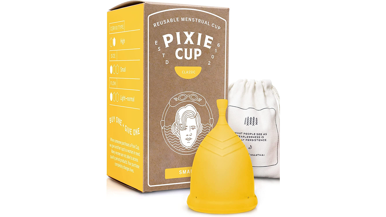 Pixie Soft Menstrual Cup stock photo