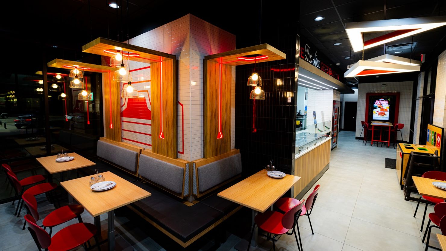 Inside a redesigned Pizza Hut opening in Plano, Texas.