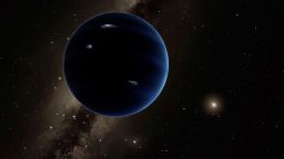 An illustration showing Planet 9, otherwise known as Planet X