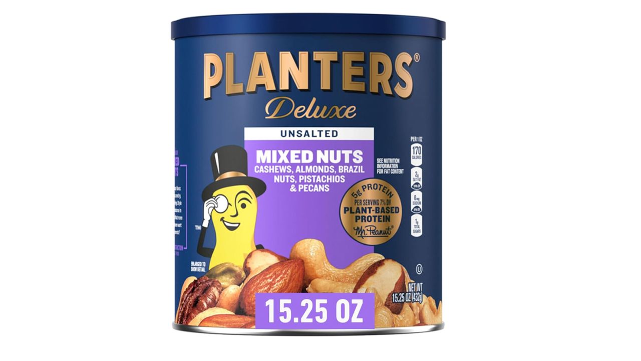 PLANTERS® Deluxe Unsalted Mixed Nuts, 15.25 Oz Can - PLANTERS® Brand