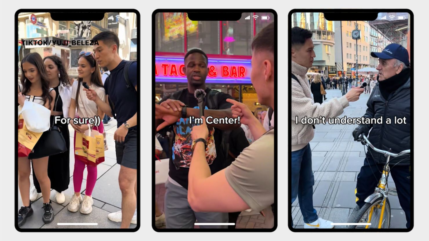 Videos de Yuri Beleza en redes sociales.