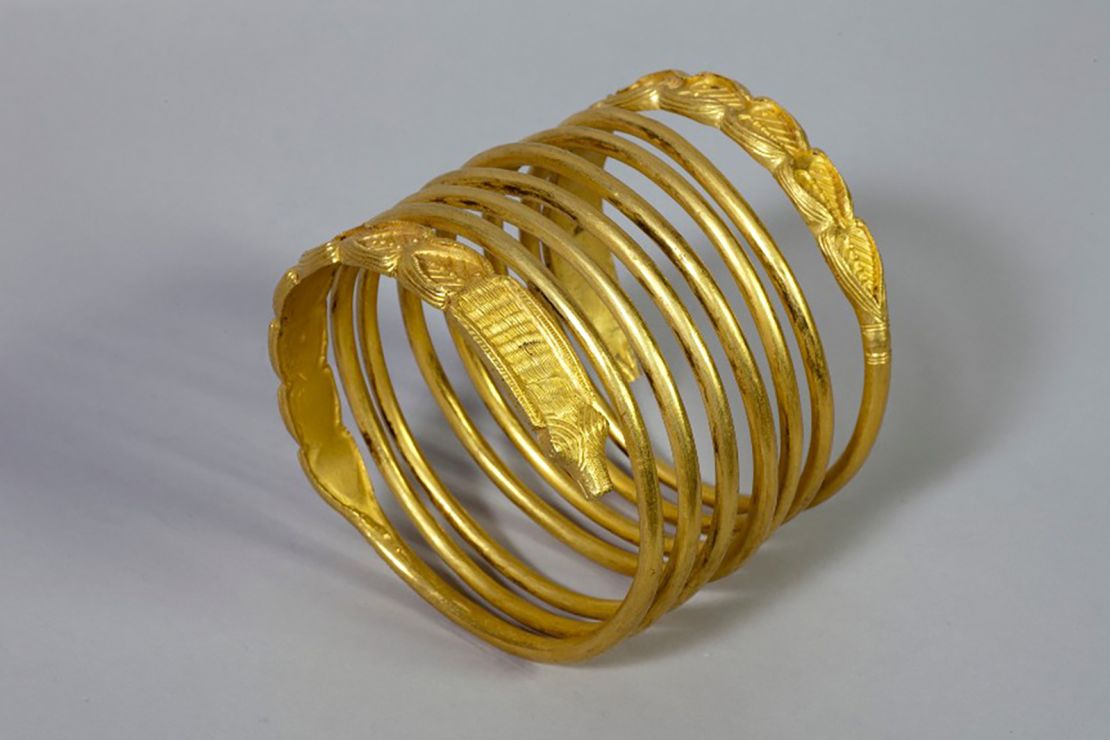 One of the three Dacian royal bracelets stolen during the heist.