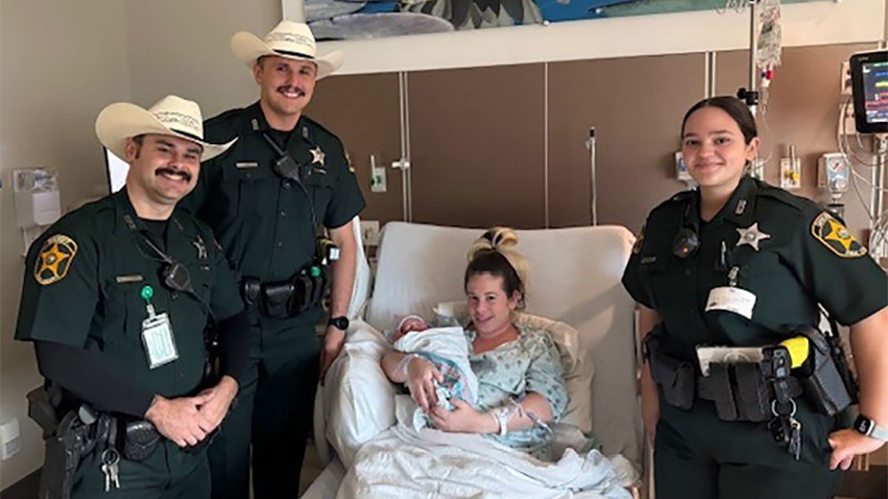 Polk County Sheriff's deputies helped a pregnant woman, who was in labor during Hurricane Milton, get to a hospital in time for her to have her baby.